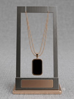 Load image into Gallery viewer, Midnight Edge Pendant Necklace - Black &amp; Gold

