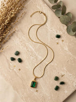 Load image into Gallery viewer, Emerald Glow Pendant Necklace | Jewel Birds
