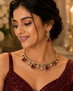 Load image into Gallery viewer, Royal Ruby Kundan Choker Set
