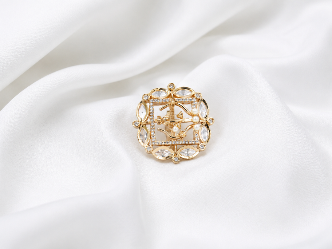 Pearl Blossom Statement Ring - Rose Gold Rings