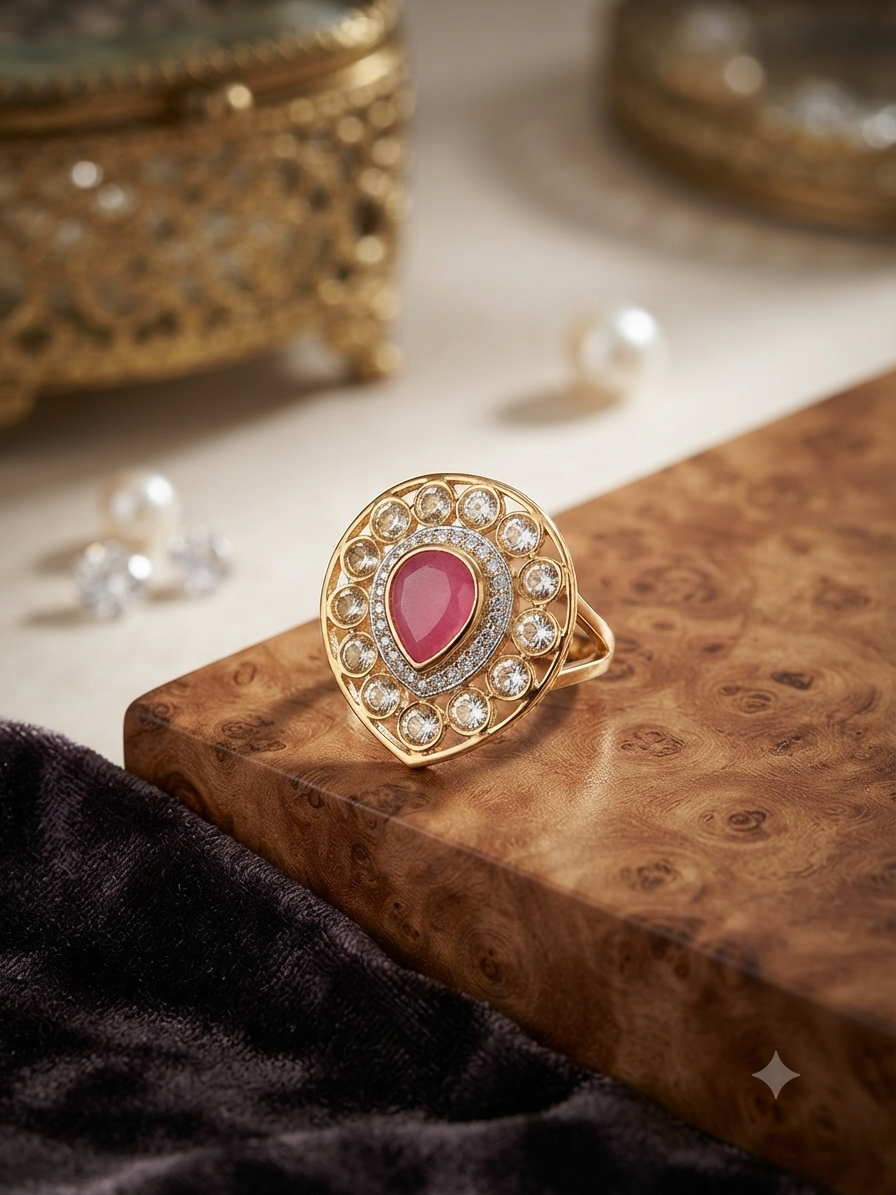 Pink majesty ring