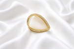 Load image into Gallery viewer, Moon Pearl Statement Ring - White &amp; Gold Rings
