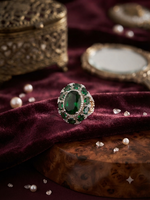 Load image into Gallery viewer, Emerald Royale Statement Ring | Jewel Birds
