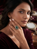 Load image into Gallery viewer, Emerald Royale Statement Ring | Jewel Birds
