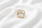 Load image into Gallery viewer, Golden Prism Statement Ring - White &amp; Gold Rings
