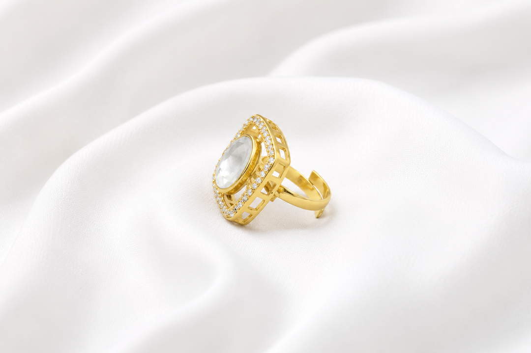 Golden Prism Statement Ring