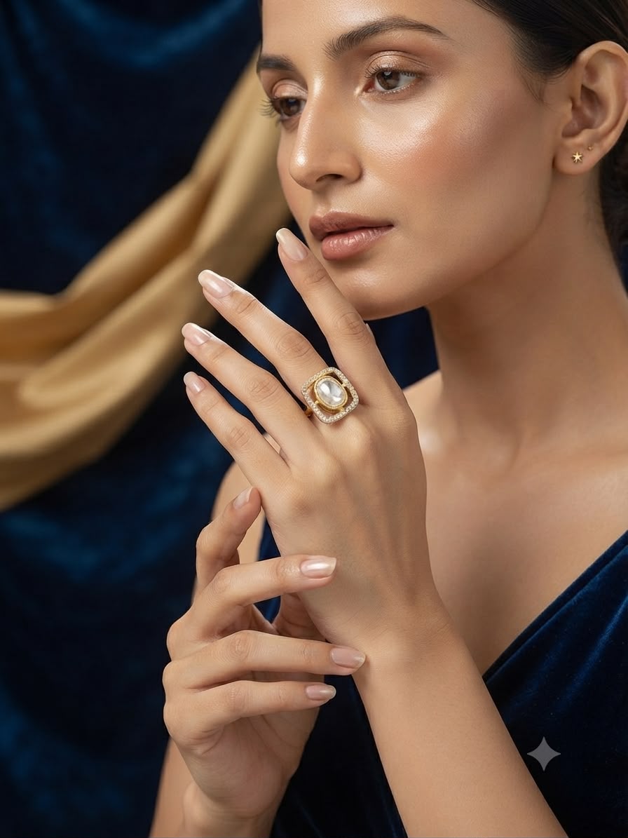 Golden Prism Statement Ring