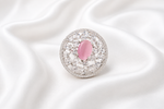Load image into Gallery viewer, Blush Bloom Statement Ring - Pink Rings

