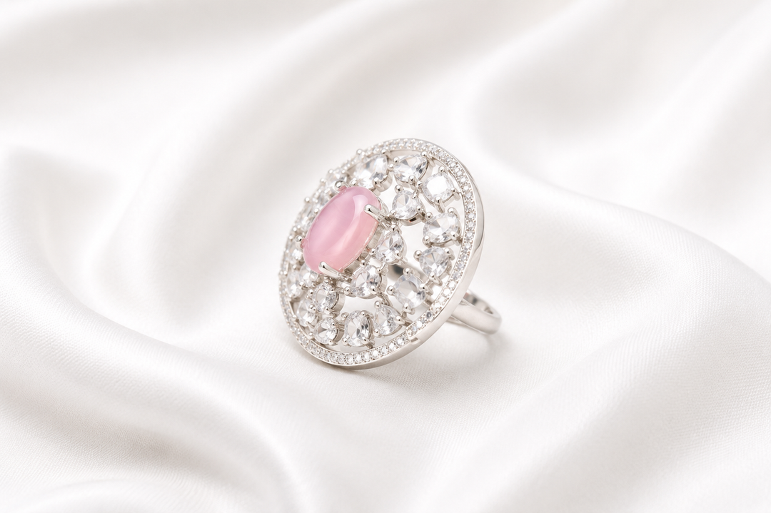 Blush Bloom Statement Ring