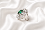 Load image into Gallery viewer, Emerald Blossom Statement Ring
