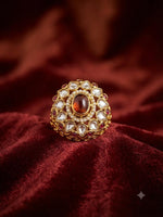 Load image into Gallery viewer, Ruby Kundan Bloom Ring
