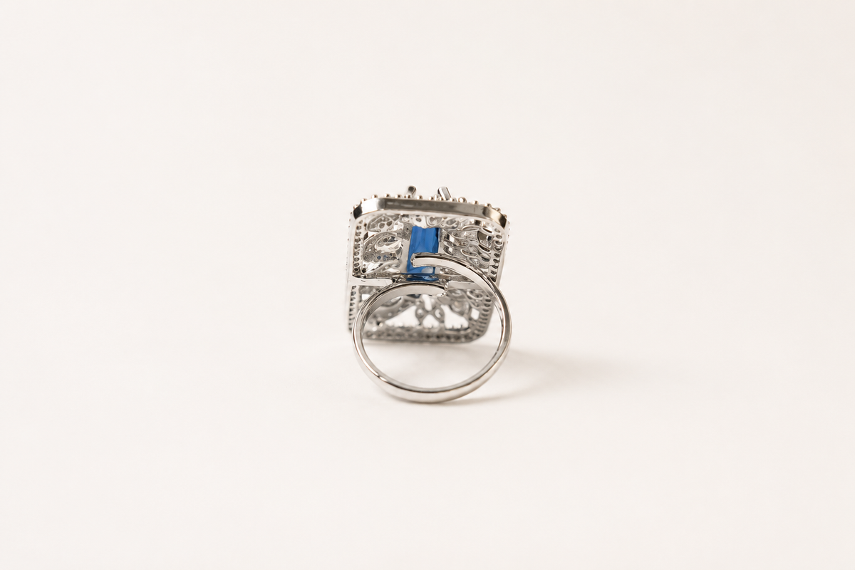 Blue majesty cocktail ring