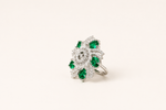 Load image into Gallery viewer, Green Blossom Statement Ring
