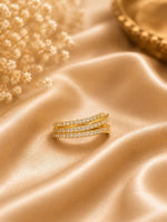 Load image into Gallery viewer, Golden Infinity Crystal Ring - Gold Rings
