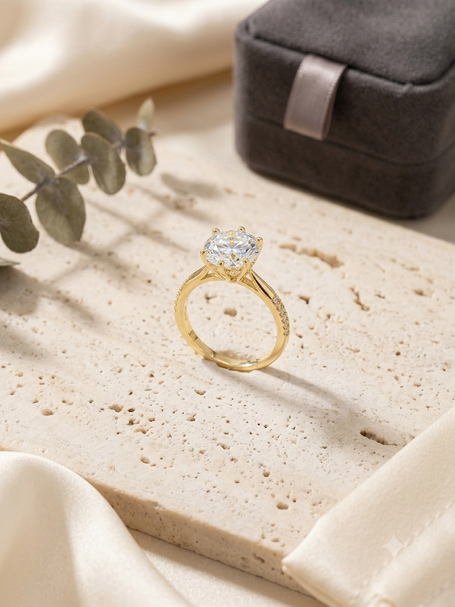 Aurora Solitaire Ring